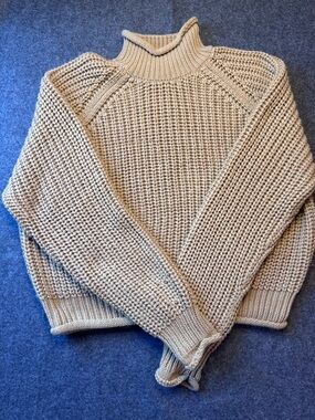 Na-Kd Roll Neck Chunky Sweater in Camel